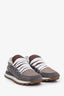 Brunello Cucinelli Brown Suede Colourblock Sneakers Size 39