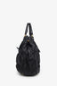 Prada Black Napa Leather Ruched Bag With Strap