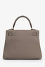 Hermès 2018 M8 Gris Asphalte Togo Leather Kelly 25 with Strap