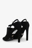 Prada Black Suede Peep-Toe Heels Size 36