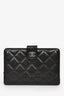 Pre-loved Chanel™ 2012/13 Black Quilted Lambskin French Purse