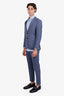 Canali Blue Plaid Wool Suit Size 31/31 Men's
