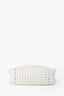 Miu Miu White Raffia e-effect Woven Tote Bag