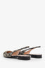 Gucci Blue Canvas GG Logo Slingback Shoes Size 39