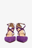 Christian Louboutin Purple Suede Criss Cross Strap Heels Size 39