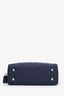 Prada Navy Quilted Tessuto Impuntu Chain Shoulder Bag