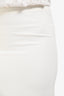Alexander McQueen Cream Crepe Knee Length Pencil Skirt Size 44