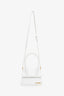 Jacquemus White Leather Medium Chiquito Top Handle With Strap