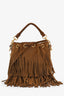 Saint Laurent Brown Suede Fringe Small Emmanuelle Bucket Bag
