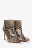Stuart Weitzman Snakeskin Printed Ankle Boots Size 7