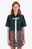 Marni Green Cotton Button Up Short Sleeve Utility Shirt Size S