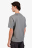 Acne Studios Slate Grey Mended Logo T-Shirt Size S Mens