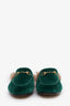 Gucci Green Velvet Horsebit Princeton Slip-On Loafers With Fur Size 36.5