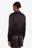 Saint Laurent Black Crystal Embellished Bomber Jacket Size 38