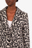 Maje Leopard Print Wool-Blend Coat Size 36