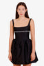 Shushu Tong Black Black Mini Dress with Crystal Embellishments Size 6 UK