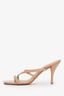 Stuart Weitzman Beige Patent Strapeze 85 Sandal Size 9.5