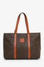 Celine 1997 Brown Macadam Canvas Tote