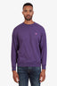 Acne Studios Purple Cotton Logo Crewneck Size XXS Mens
