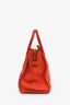 Celine Orange Leather Mini Luggage Tote Bag