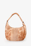 Prada Beige Tie-Dye Embroidered Braided Rope Strap Hobo Shoulder Bag