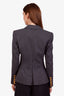Alexandre Vauthier Grey Wool Pinstripe Double Breasted Blazer Size 38