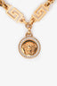 Versace Gold-Tone Crystal Embellished Medusa Bracelet