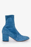 Valentino Blue Suede Heeled Boots Size 39