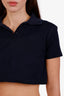 Saint Laurent Navy Cropped Logo Polo Size S