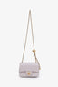 Pre-loved Chanel™ 2022+ Lilac Quilted Lambskin Mini Square Pearl Crush Flap Bag