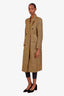 Balenciaga Yellow/Black Houndstooth Hourglass Coat Size 40