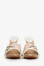 Burberry Pink Nova Check Studded Wood Heels Size 36