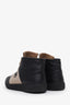 Pre-loved Chanel™ Black/Beige Leather Nubuck CC High Top Sneakers Size 41