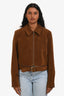 Fabrique Brown Faux Suede 'Erica' Jacket Size S
