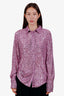 Tom Ford Pink Sequin Button Down Shirt Size 40