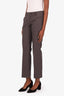 Brunello Cucinelli Grey Wool Straight Leg Trousers Size 4