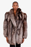 Vintage Brown Fox Fur Coat Est Size S