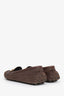 Louis Vuitton Brown Suede and Leather Loafers Size 37.5