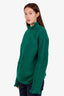 Sacai Green Wool Fringe Mockneck Sweater Size 2