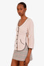 Pre-loved Chanel™ Spring 2012 Pink Tweed Belted Jacket Size 38