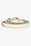 Gucci White Patent Leather Extra Thin GG Marmont Belt Size 110 44