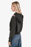 Gimaguas Grey Cotton Cut-Out Shoulder Zip-Up 'Gina' Hoodie Size XS