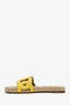 Hermès Yellow Leather Aloha Sandals Size 35