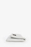 Saint Laurent 2023 White Leather Fold Over Clutch