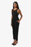 Maje Black Sheer Knit Sleeveless Jumpsuit Est Size 36