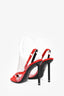 Alexander Wang Red Satin and PVC 'Marlow' Heels Size 36
