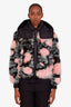 Moncler Pink/Blue Fox Fur 'Morens' Jacket Size 0