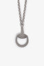 Gucci Sterling Silver Horsebit Diamantissima Pendant Necklace