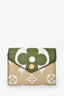 Louis Vuitton 2019 Khaki Green/Beige Giant Monogram 'Zoe' Compact Wallet