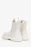 Christian Dior White D-Racer Ankle Boots Size 38.5